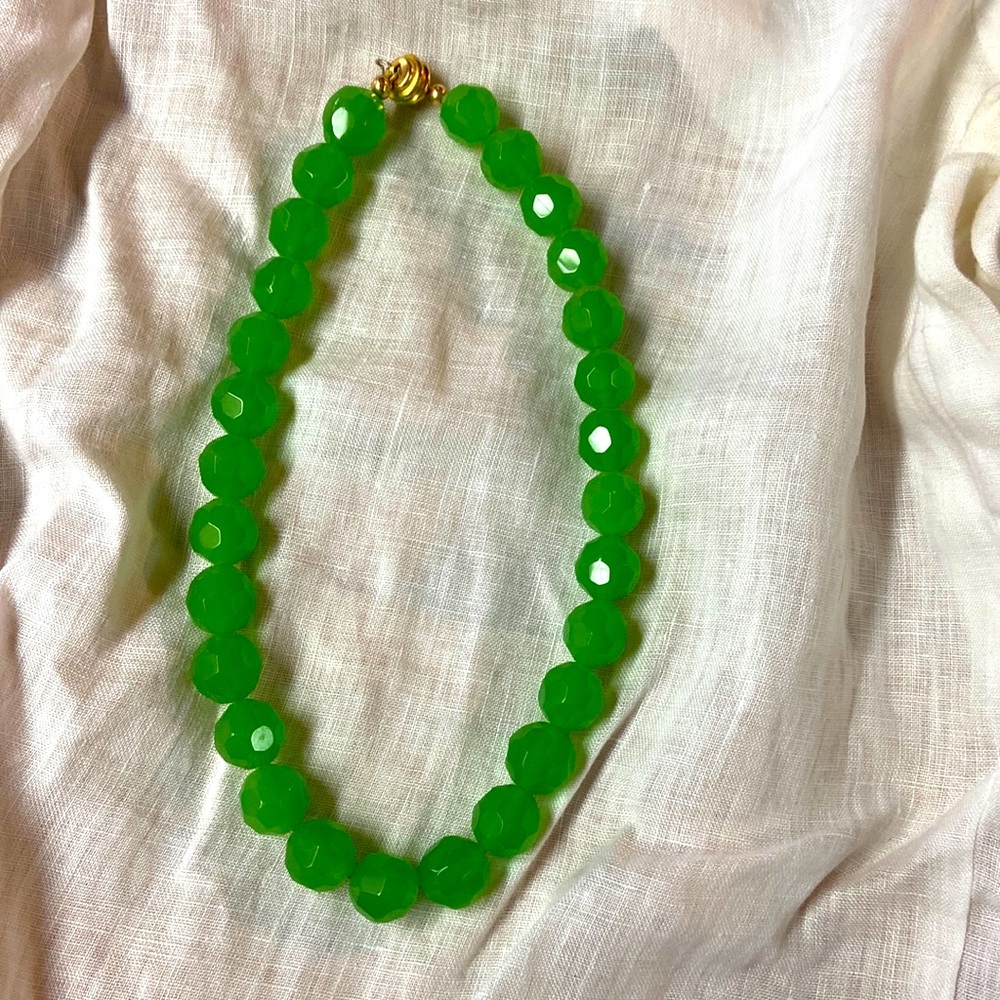 J Crew green stunning choker necklace